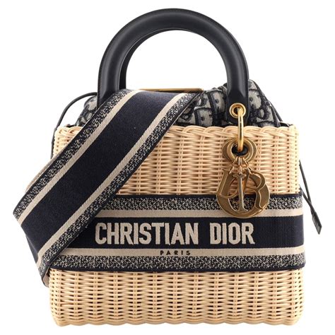 oblique tote dior|christian Dior wicker bag.